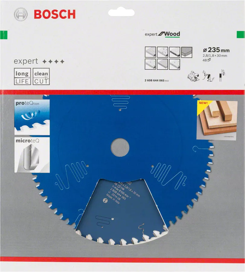 Lame BOSCH Expert for Wood 235 x 30 mm - 48 dents